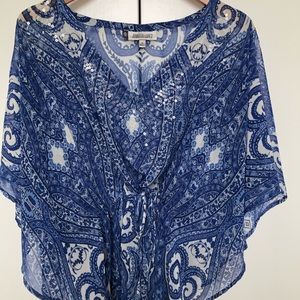 Jennifer Lopez draw string waist blouse